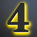 Backlit LED Illuminated House Numbers For Outside 16 Inch, Stainless Steel, Illuminated Home Address Numbers, Modern Lighted Address Signs For House, Black Finishes,4