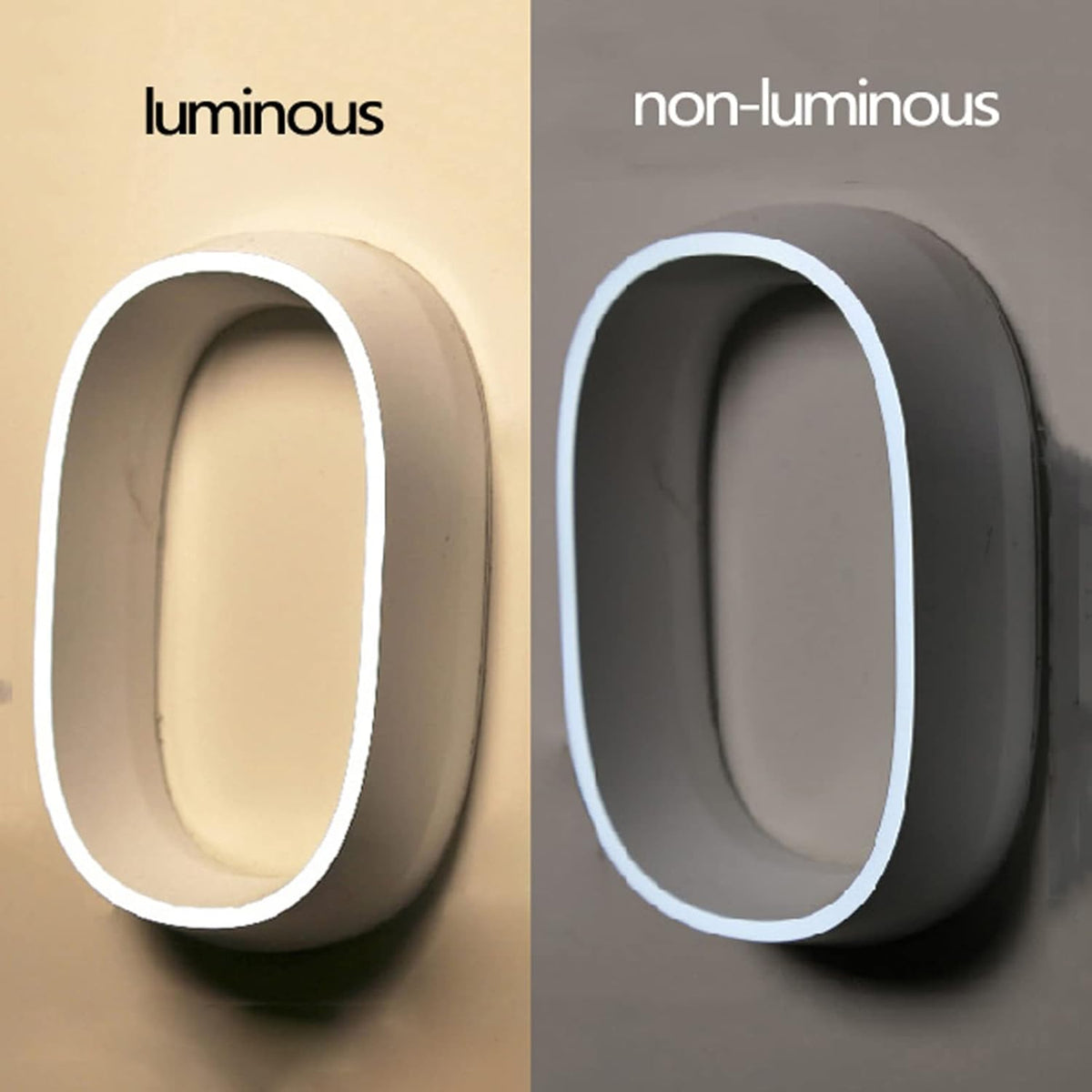 14' Modern Illuminated Address Numbers Signs For House, Stainless Steel Hand-Polished For House Address Signs, Waterproof Lighted House Numbers For Outside,Q