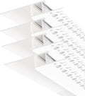 Besseto Plaster in LED Channel,4 x 2m White Drywall LED Strip Light Channel,Trimless Recessed Baseboard LED Aluminum Profile for 1/2 inch Thick Drywall Plaster Gypsum