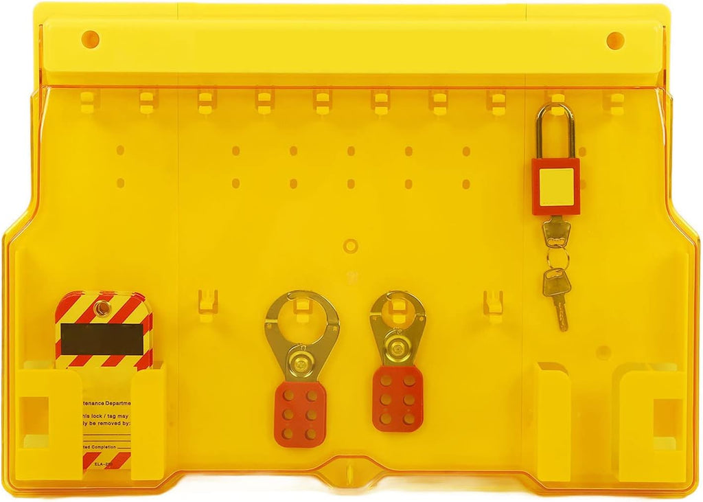 Semme Lockout Tagout Station Complete Kit with Padlocks Keys Hasps and Hangtags Secure Visual Management for Factory