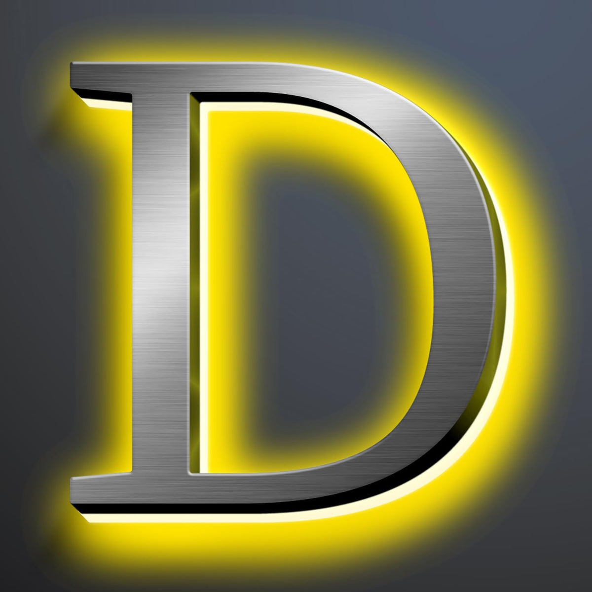 Illuminated LED House Numbers 20', Modern Upscale Look, Backlit LED Illuminated Home Address Number, Stainless Steel Hand-Polished For Lighted House Address Signs,D
