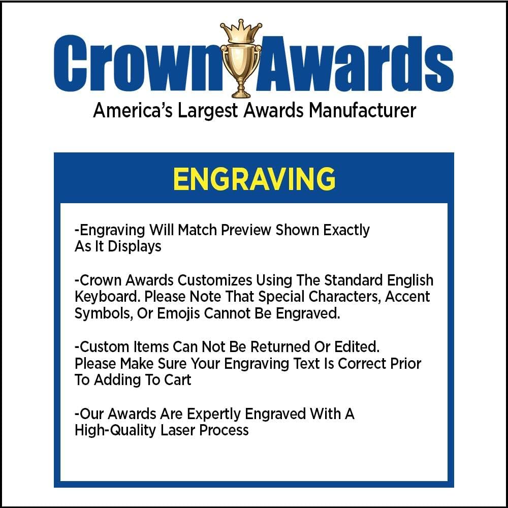 Crown Awards Custom Engraved Tear Drop Corporate Crystal Trophy Gift, 9' Tear Drop Personalized Award