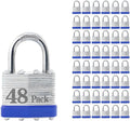 ZonRo Locks Laminated Steel Keyed Padlocks,Keyed Alike Locks, 1-9/16 inch Wide,Normal Shackle Padlocks, Pack of 48，Blue Hoop, for Hasp Latch, Sheds, Fences, Storage Locker, School, Gym…
