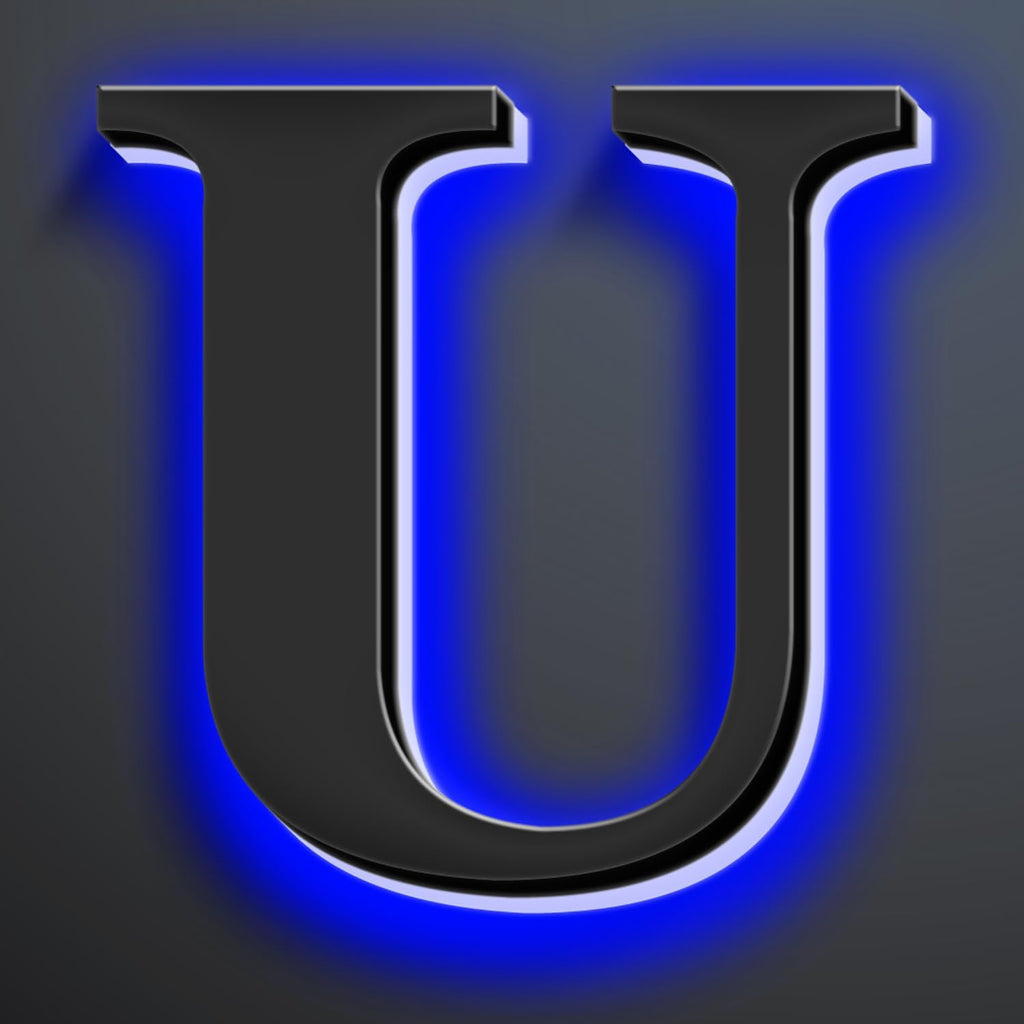 Illuminated House Numbers Increase Safety And Style 18 Inch, Backlit LED Address Number For Enhanced Visibility, Lighted Up Address Number, Modern Metal Signs,U