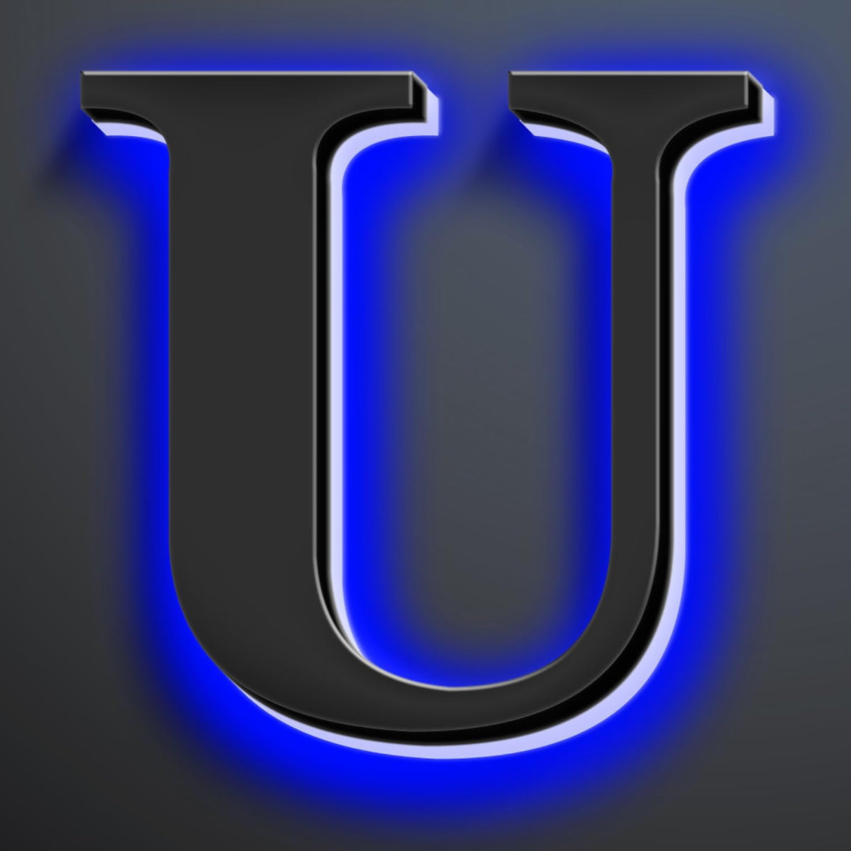 Illuminated LED Address Number 16 Inch, Backlit Illuminated LED House Number For Outside, Lighted Home Address Signs, Large Modern Metal House Number With Lights,U