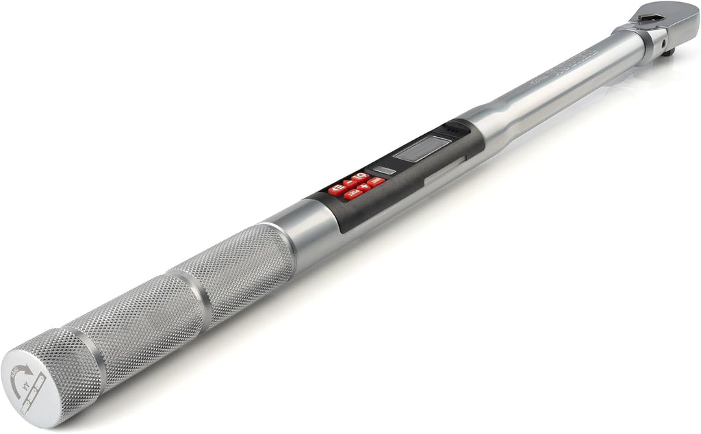 TEKTON 1/2 Inch Drive 90-Tooth Flex Head Dual-Direction Electronic Torque Wrench (30-300 ft-lb) | TRQ82123