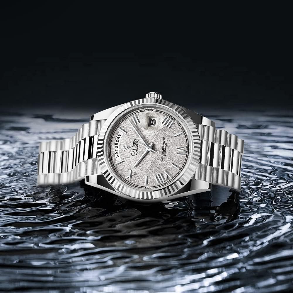 CADISEN Men's Automatic MIYOTA 8285 Mechanical Watch Casual Watches for Men Waterproof Sapphire