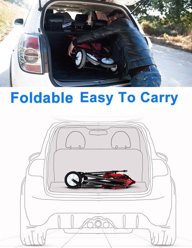 Trolley Foldable Multi-Purpose Travel Sports Outdoor Trolley with a Canopy Large Capacity of 80KG and a Tiltable Handle Used for Shopping in Various Places (A)