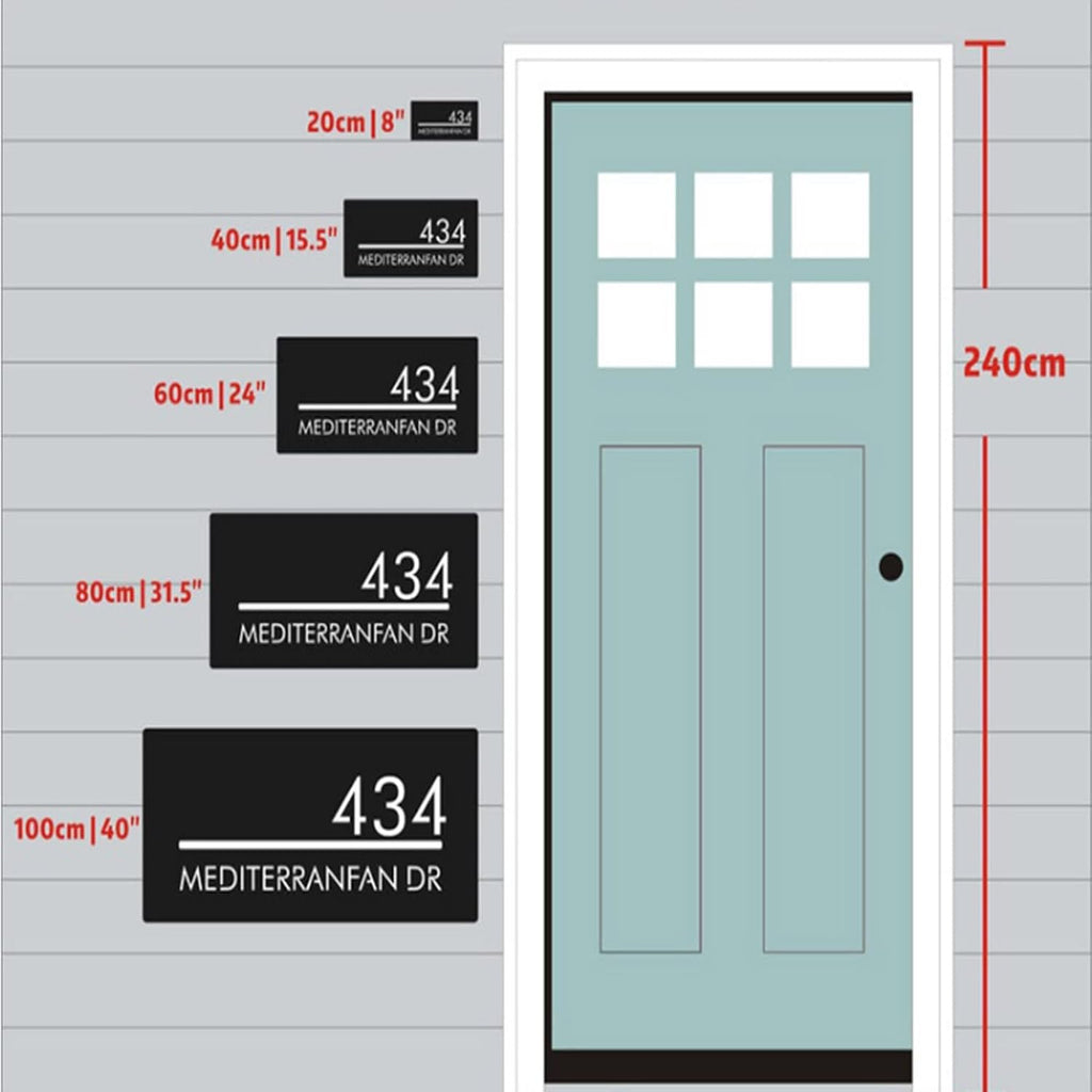 House Numbers, LED Lighted House Number Light, 3D Floating Stainless Steel LED Address Number Modern Look Large Scale House Number (16x8inch, Green)