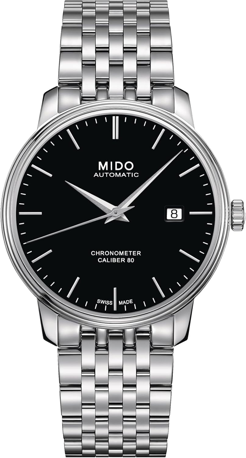 MIDO Baroncelli Chronometer Silicon Gent - Swiss Automatic Watch for Men - Black Dial - Case 40mm - M0274081105100