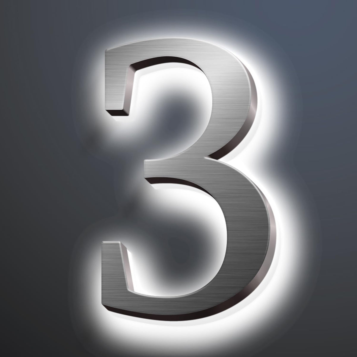 Backlit LED Illuminated House Address Numbers 20', Lighted House Numbers For A Safe And Modern, Large Modern Illuminated Address Numbers For Outside Street Yard,3