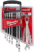 Milwaukee Metric Ratcheting Combination Wrench Set 12 in. L 7 pc