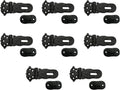 Adonai Hardware 'Paran' Heavy Duty Antique Cast Iron Safety Locking Hasp and Staple(4' x 8 Pack, Matte Black) for Vintage Pirates Treasure Chest, Trunks, Wooden Jewelry Box, Cases, Furniture and Sheds