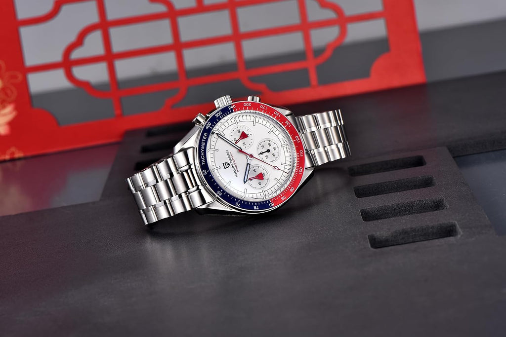 Pagani Design 1701 V3 Men's Chronograph Quartz Dial 40mm VK63 Movement Stainless Steel Mirror Sapphire Watch 100 Meter Water Resistant Sport Watch
