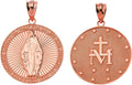 Certified 14k Gold Miraculous Medal Catholic Blessed Virgin Mary Sacred Pendant