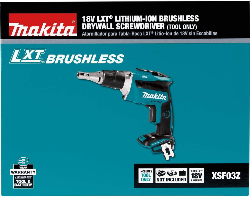Makita XSF03Z-R 18V LXT Cordless Lithium-Ion Brushless Drywall Screwdriver (Tool Only) (Renewed)
