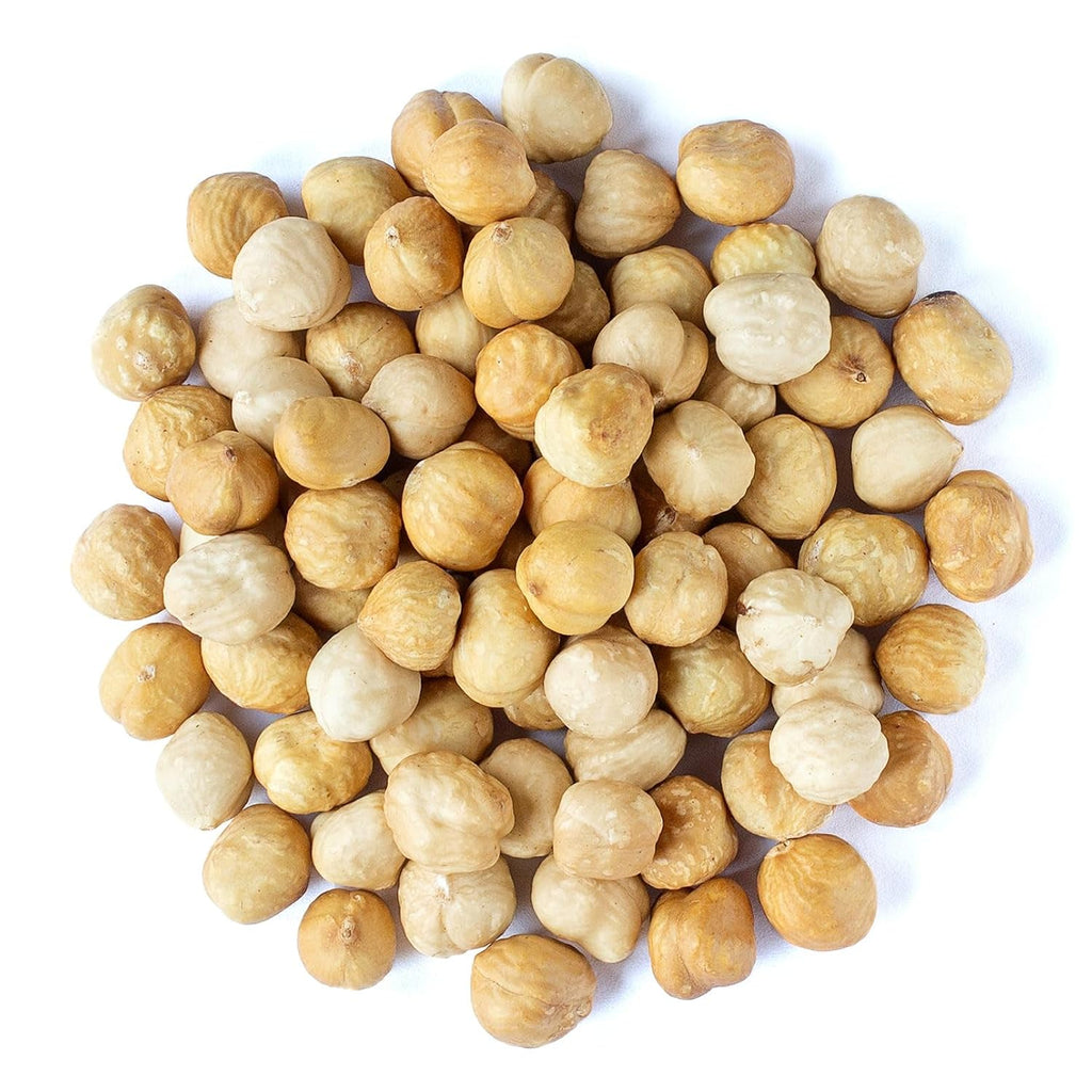 Food to Live Organic Blanched Roasted Hazelnuts, 8 Pounds – Non-GMO, Dry Roasted Filberts, No Skin, Whole Nuts, Unsalted, Kosher, Vegan, Bulk. Keto Snack. Great for Baking, Salads, and Granola.