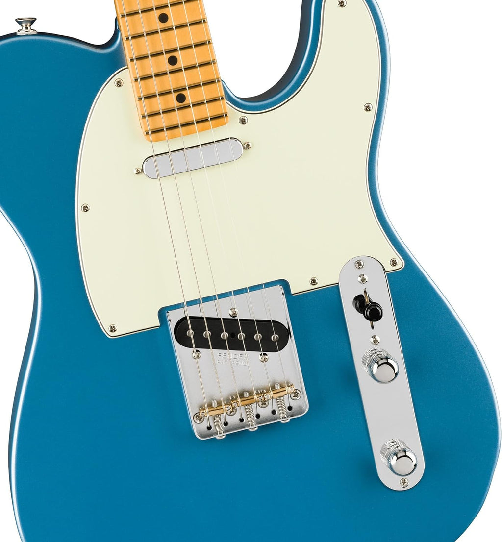 Fender American Professional Classic Telecaster - Faded Lake Placid Blue Bundle with Gig Bag, Strap, Cable, and Guitar Cleaning Kit