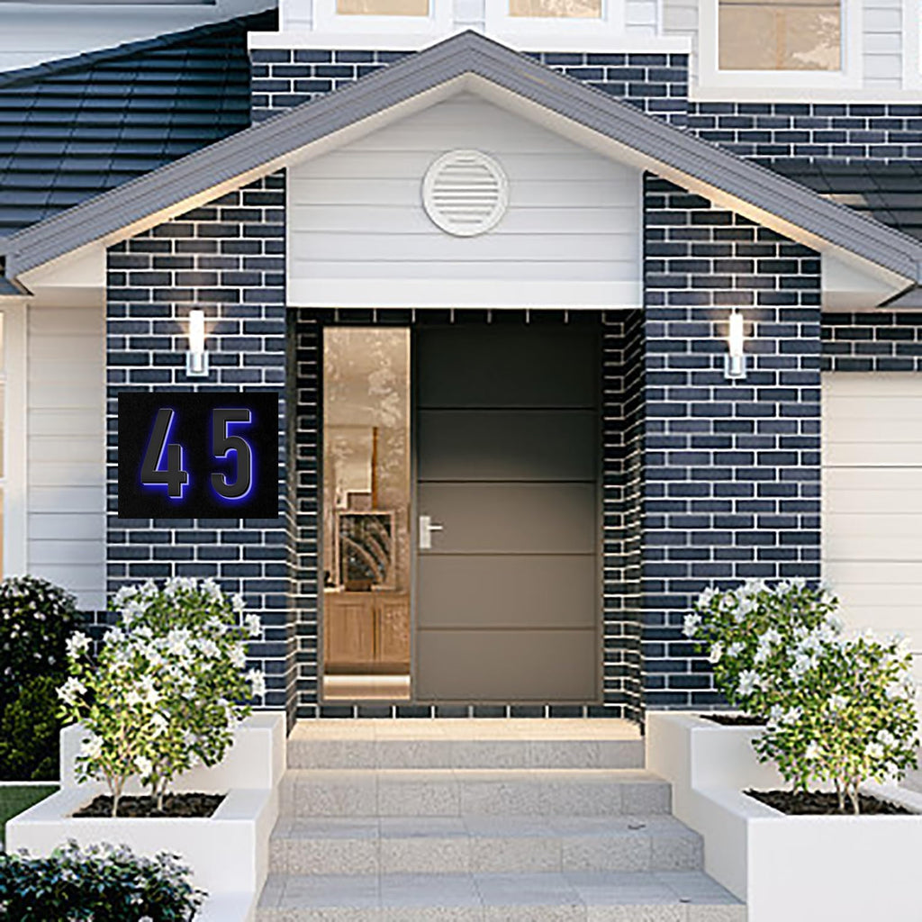 Backlit LED Illuminated House Numbers, Stainless Steel Hand-Polished For House Address Signs, Modern Lighted House Numbers, Illuminated Address Numbers For Outside,20 Inch/500mm,4