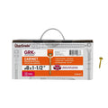 GRK Fasteners #8 x 1-1/2 Inch Low-Profile Cabinet Screws, 3000 PCS, Indoor/Outoor Climatek® Coating, Washer Head for Strong Hold, W-Cut™ Fast Drive Threads, Star Drive Recess, Gold