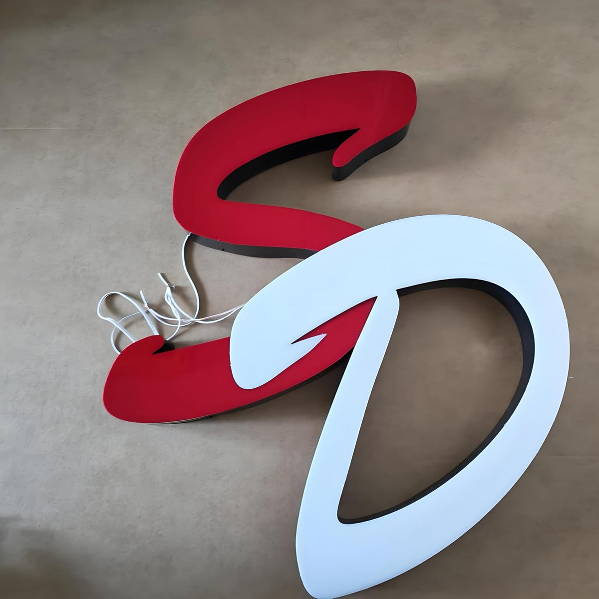 jimeiguang Custom LED Channel Letters Outdoor Large Lighted Letter Storefront Business Sign 12V Super Bright (4 letters)