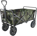 Coapsible Folding Outdoor Garden Utility Wagon with Cover Bag Heavy Duty Portable Hand Cart Beach Transport Troey for Camping ping Sports (Color : Camouflage)