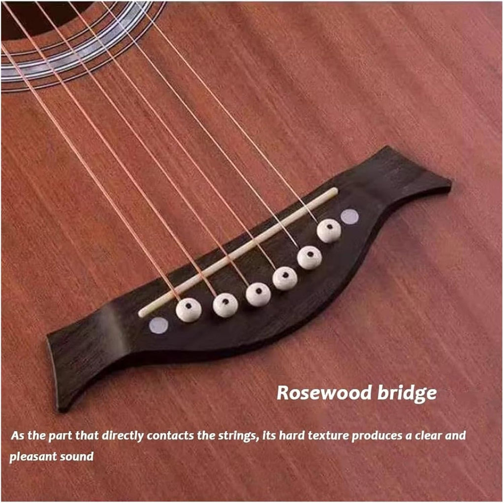 MXL&LJB Steel-String Acoustic Guitar, Full Size Cutaway Acustica Guitarra Bundle Kit for Adults & Players(Retro)