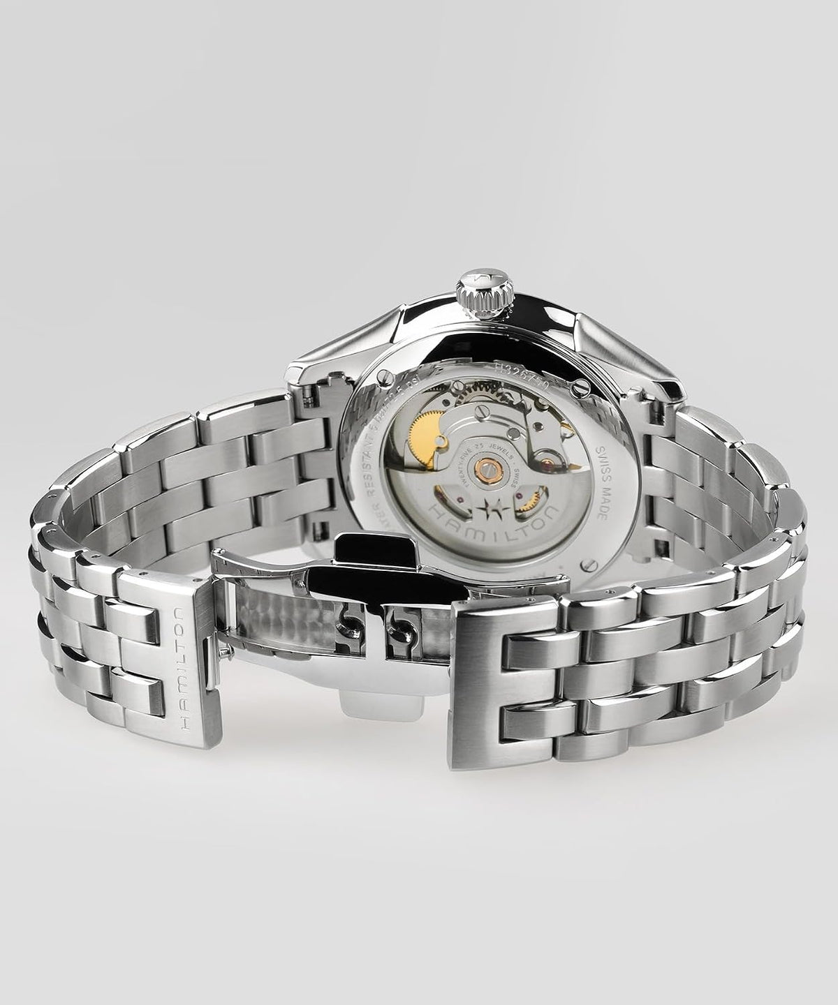 Hamilton Jazzmaster Open Heart Automatic Men's Watch, 40mm Stainless Steel Case, Swiss Made, Silver Dial Analog Wrist Watch, 50m Waterproof, Sapphire Crystal, 3-Hand Movement, Stainless Steel Strap