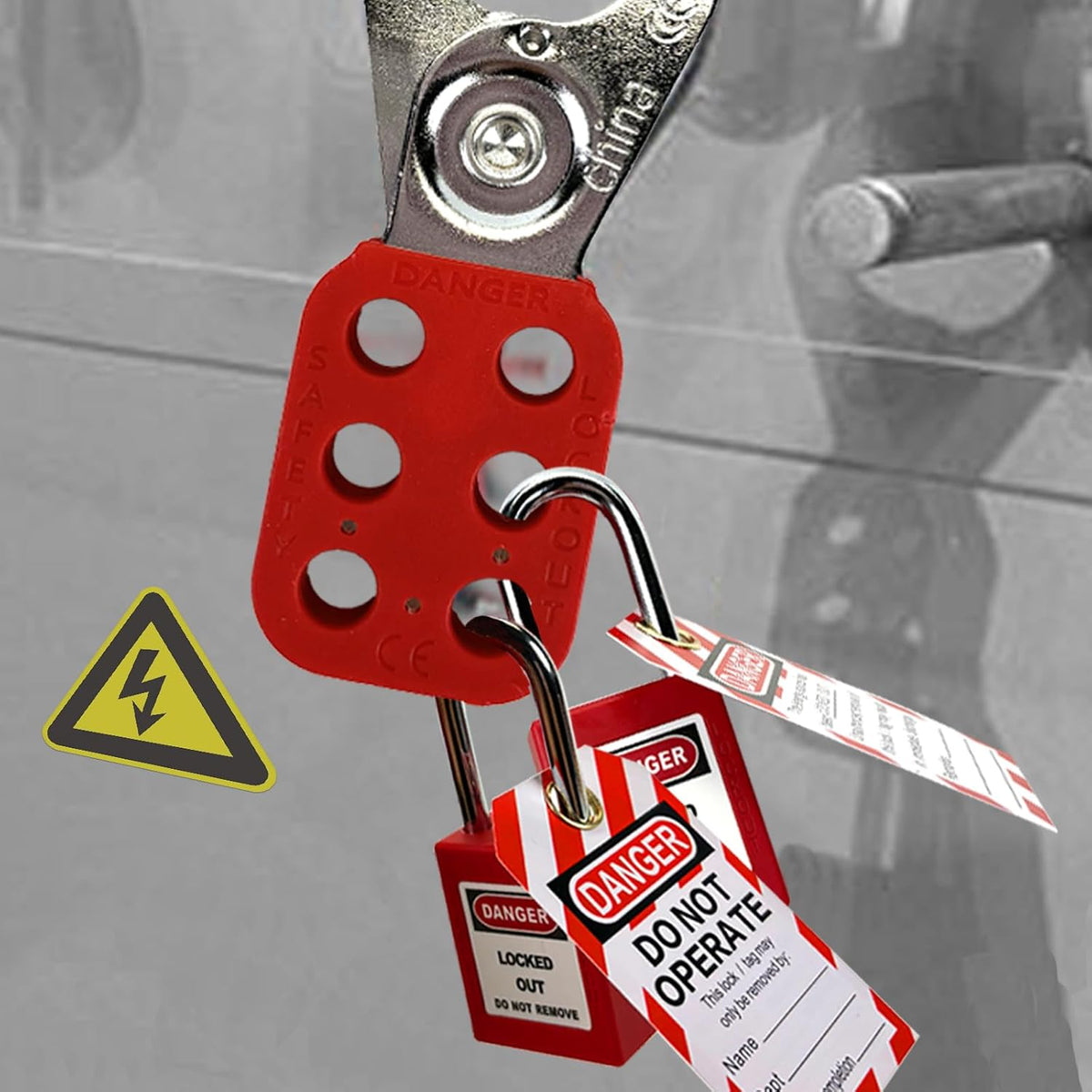 Lockout Tagout Station, 102 Pack Electrical Security Lock Kit with Steel Safety Lockout Padlocks Lock Shackle Safety Gate Valve Lockout