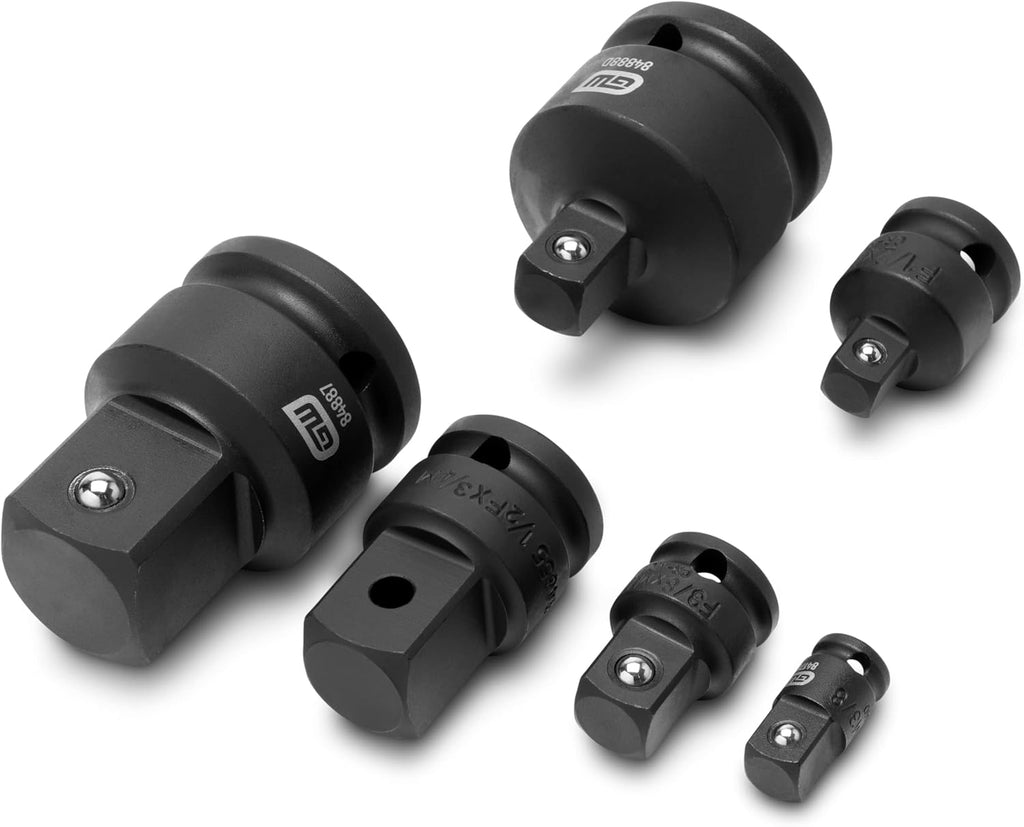 GEARWRENCH 6 Piece 1/4', 3/8', 1/2', 3/4' Drive Impact Adapter Set | 84928A-07 (Pack of 12)