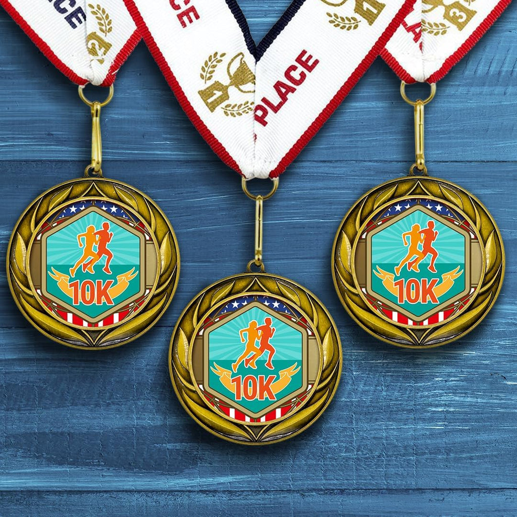 All Quality Wreath Design 10k Medal | Competition Metal Medal - 1st, 2nd, 3rd Place