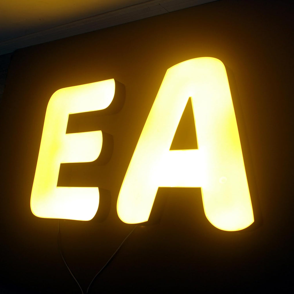 jimeiguang Custom LED Channel Letters Outdoor Large Lighted Letter Storefront Business Sign 12V Super Bright (14 Letters)