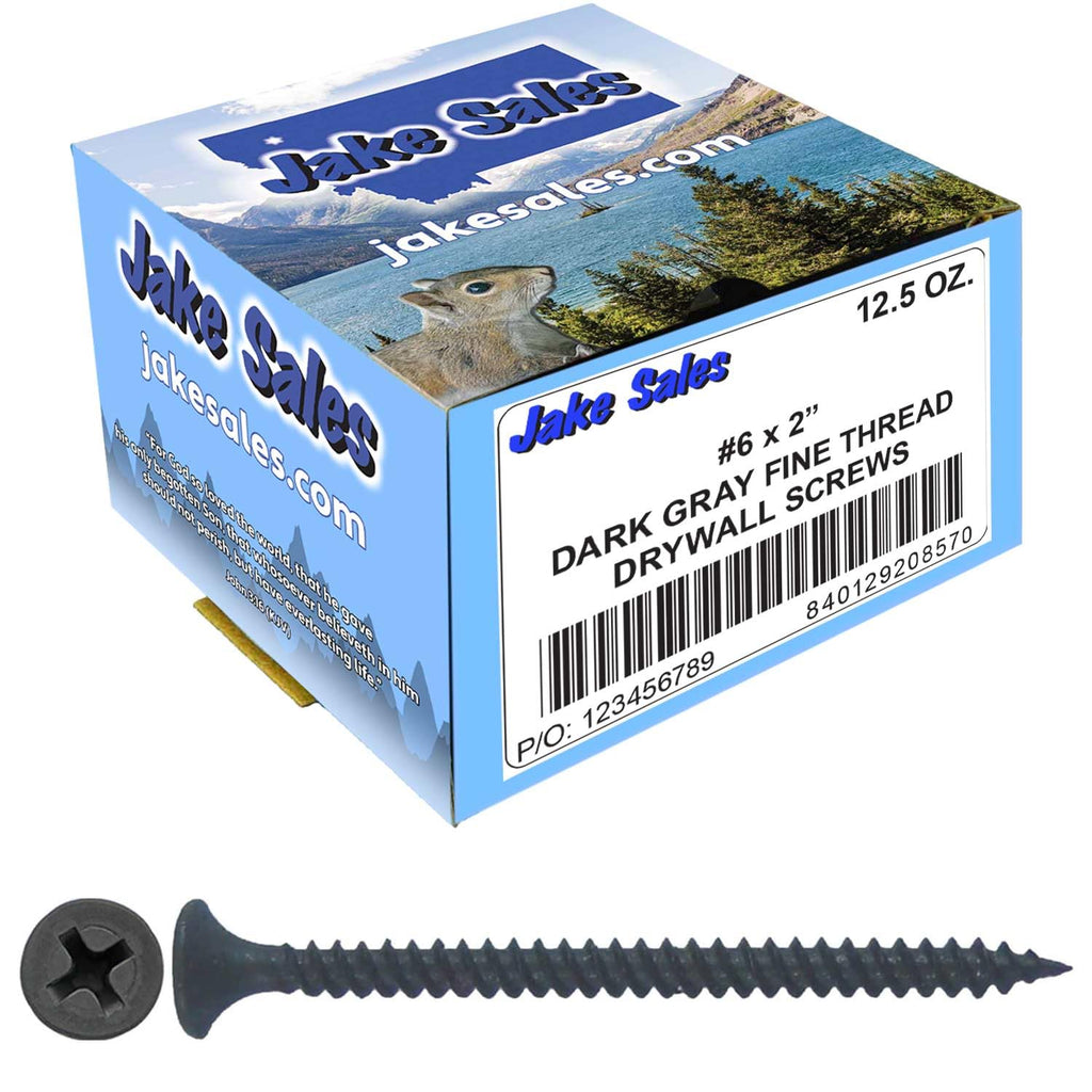 #6 x 2 Gray Phosphate - FINE Thread Drywall, Gypsum Board, Sheet Rock, Plasterboard Screws. CASE Qty 42 Boxes - 5,712 Screws