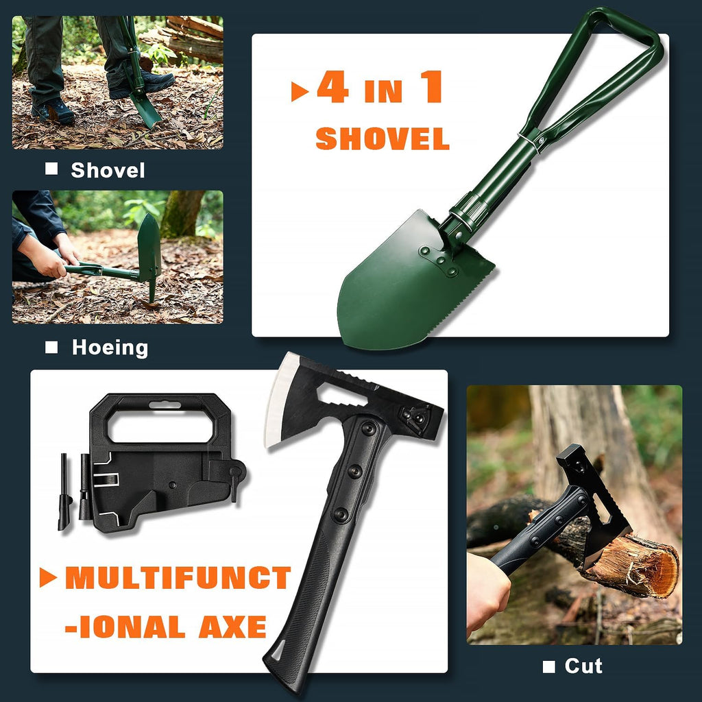 Professional Survival Gear Set - First Aid Kit and Large Camping Backpack, Camping Equipment for Adventure Outdoor Hiking Adventurers