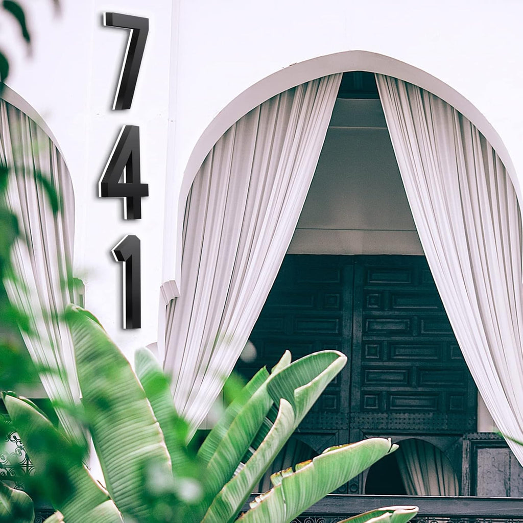 Illuminated LED House Numbers For Outside, 20' Backlit LED Home Address Numbers, Matt Black Finish, Lighted Adresse Civique Plaque, Outdoor, Modern,R
