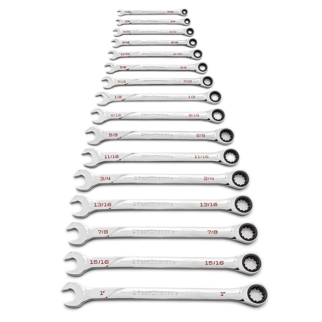 GEARWRENCH 16 Pc. 120XP Universal Spline XL Ratcheting Combination Wrench Set, SAE - 86451