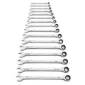 GEARWRENCH 16 Pc. 120XP Universal Spline XL Ratcheting Combination Wrench Set, SAE - 86451