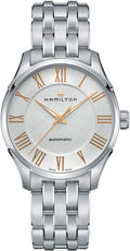 Hamilton Jazzmaster Automatic Men's Watch, 40mm Stainless Steel Case, Swiss Made, Silver Dial Analog Wrist Watch for Men, 50m Waterproof, Sapphire Crystal, 3-Hand Movement, Strap
