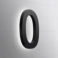 LED Illuminated House Numbers,Matte Black, Modern Address Signs Lighted Plaque For Outdoor Indoor.