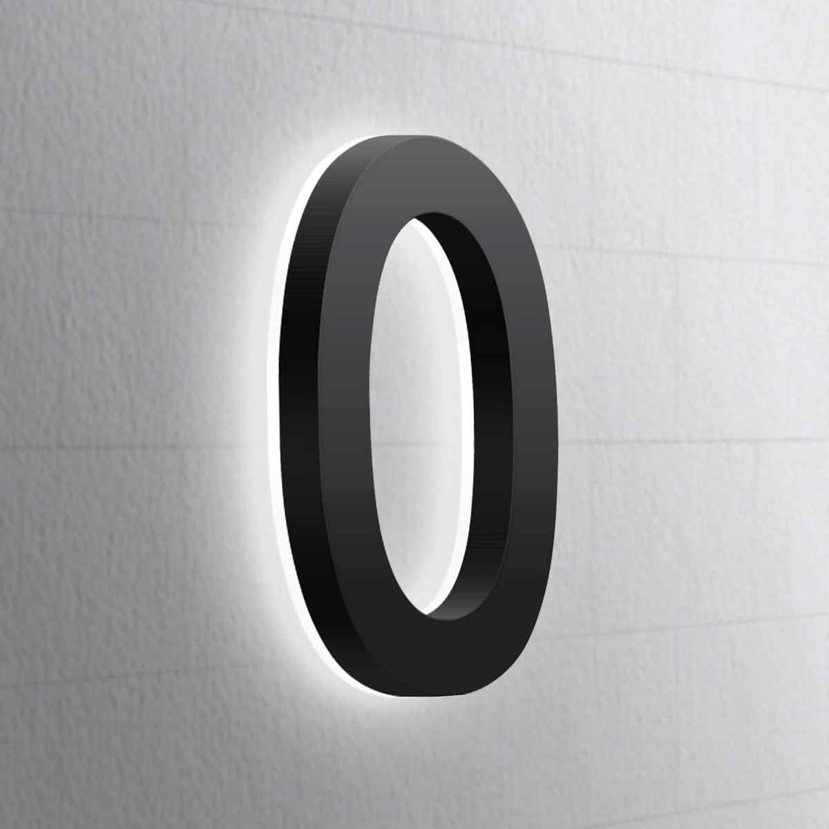 LED Illuminated House Numbers,Matte Black, Modern Address Signs Lighted Plaque For Outdoor Indoor.