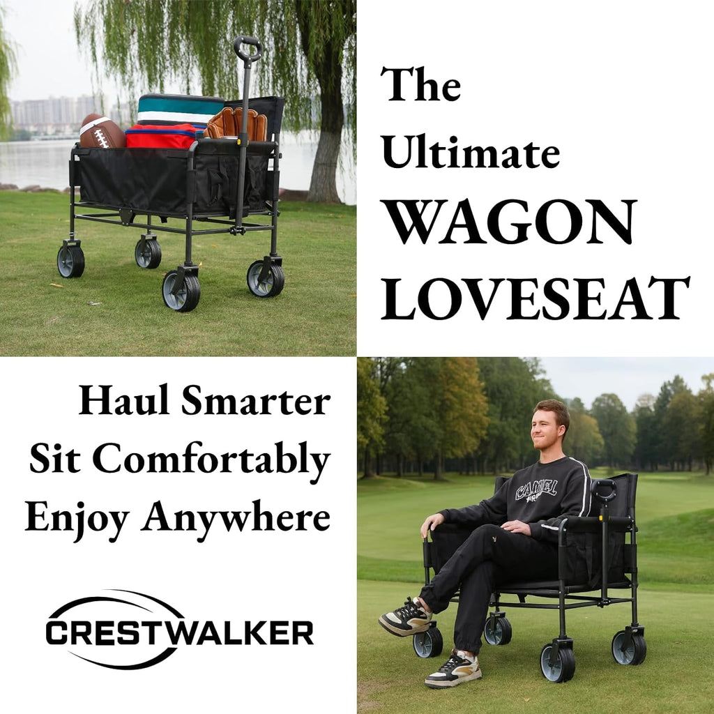 Upgraded Wagon Chair for Adults, Black