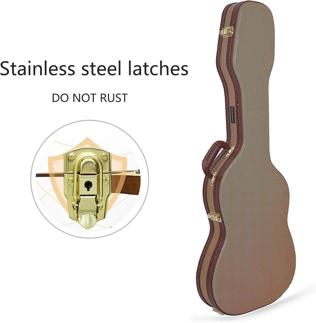 Crossrock Electric Guitar Case fits Telecaster and Stratocaster Style Guitars-Vinyl Tweed(CRW620STTW)