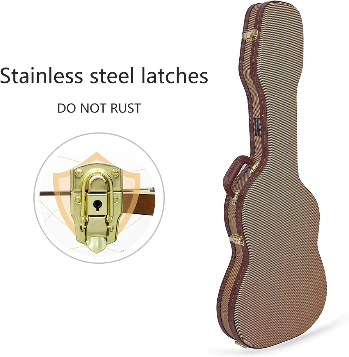Crossrock Electric Guitar Case fits Telecaster and Stratocaster Style Guitars-Vinyl Tweed(CRW620STTW)