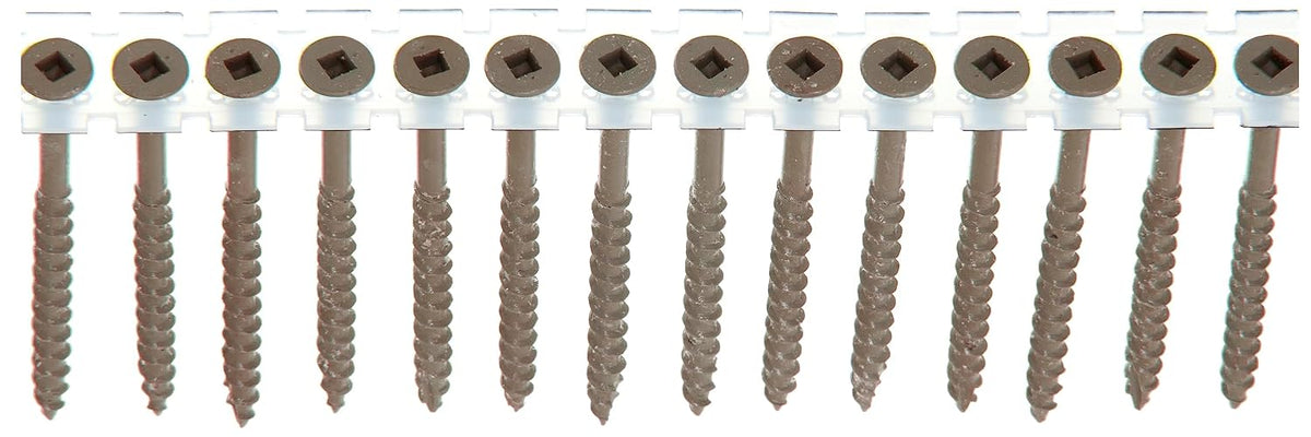 Senco Duraspin Screw Number 8 by 2-1/2-Inch All Purpose Exterior Wood Collated Screw (800 per Box) (08D250W) (Pack of 6)
