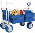 500lbs Heavy-Duty Beach Wagon Cart.9 All-Terrain Wheels,Adjustable Handle,Folding Chair Racks,Insulated Cooler Bags &Multi-Pocket Storage for Beach,Camping &Outdoor Sports.Collapsible Utility Wagon