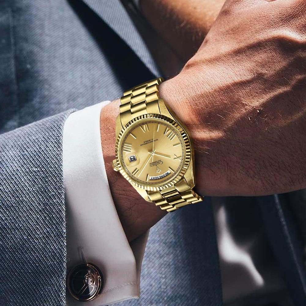 CADISEN Men's Automatic MIYOTA 8285 Mechanical Watch Casual Watches for Men Waterproof Sapphire