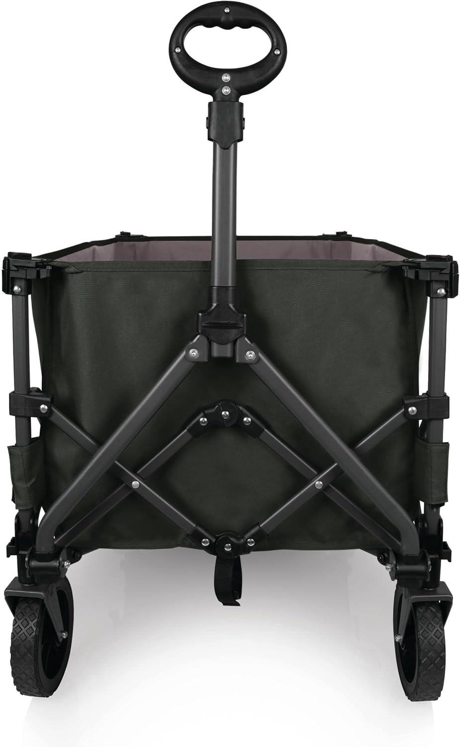 PICNIC TIME Wilderness Wagon Collapsible Folding Wagon, Outdoor Wagon Cart, Sport Utility Wagon, (Moss Green)
