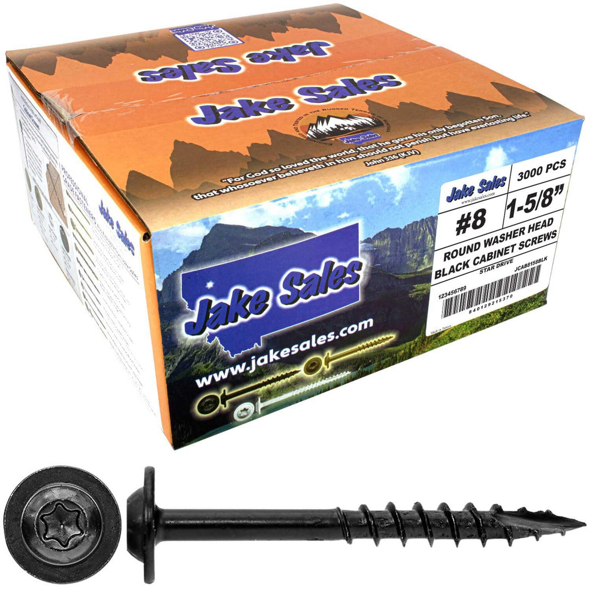 #8 x 1-5/8' Round Washer Head Truss Head Screw. Torx/Star Drive Head Wood Screws. Multipurpose Cabinet, Furniture, Siding and Trim and General Construction - 19 Pounds ~3000 Screws