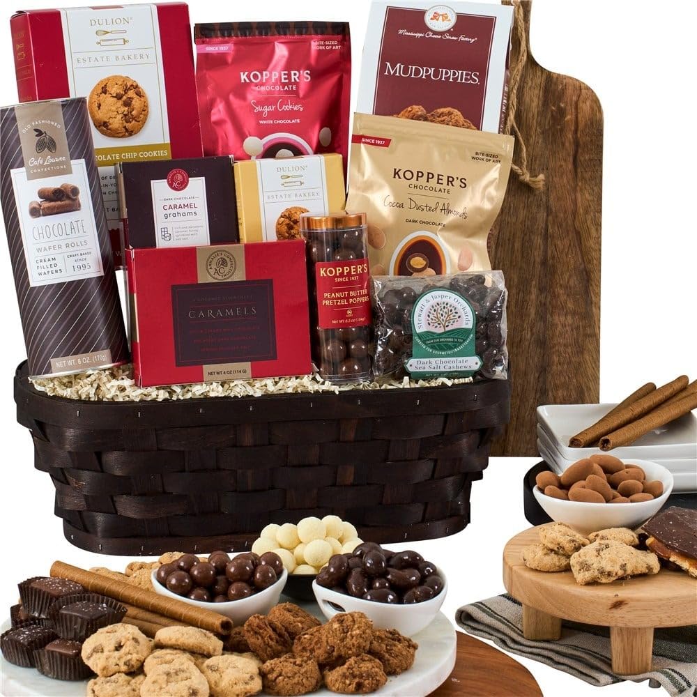 Chocolate Gift Basket Premium of Chocolates, Cookies, and Candy by GourmetGiftBaskets.com