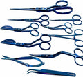 Martelli - 10 piece Stainless Steel Tailor Scissor Kit - Professional Sewing Shears for Fabric Cutting - Quilting and Fashion Design (BLUE) Quilters Shears